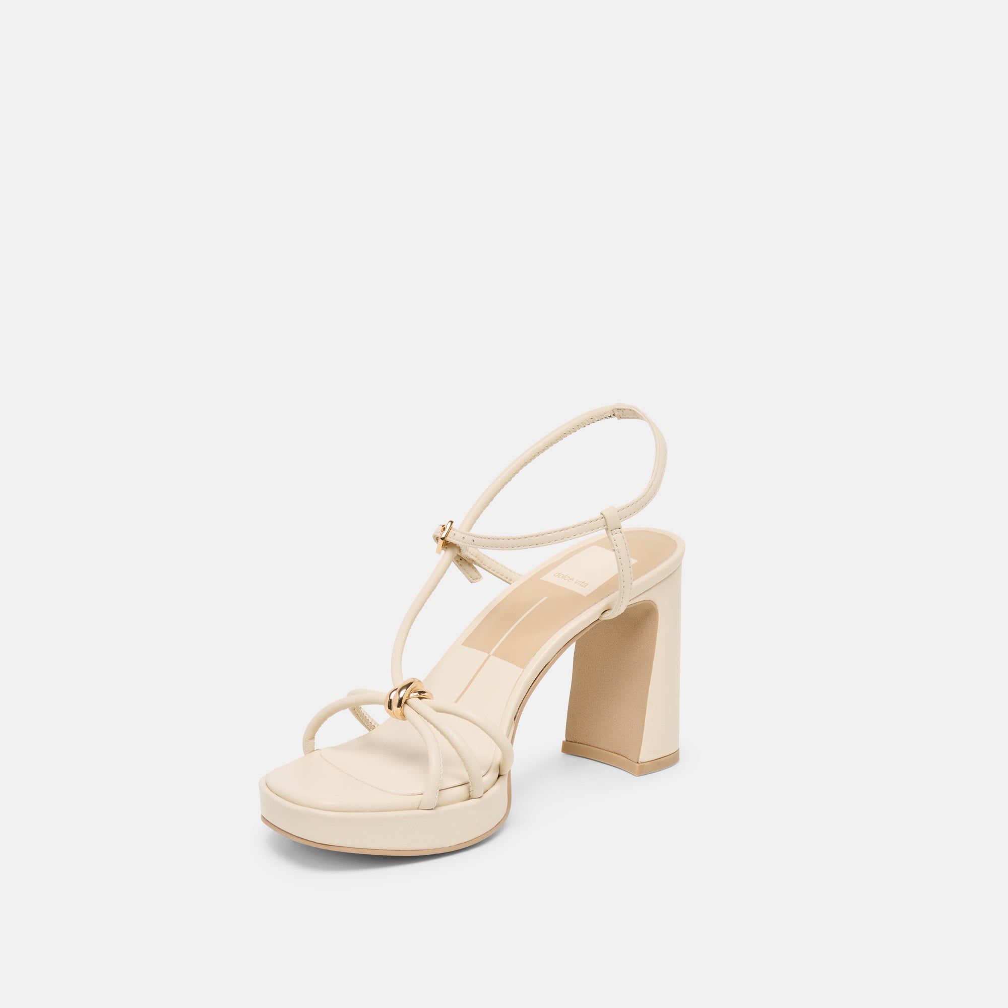 ODETE HEELS CREME LEATHER