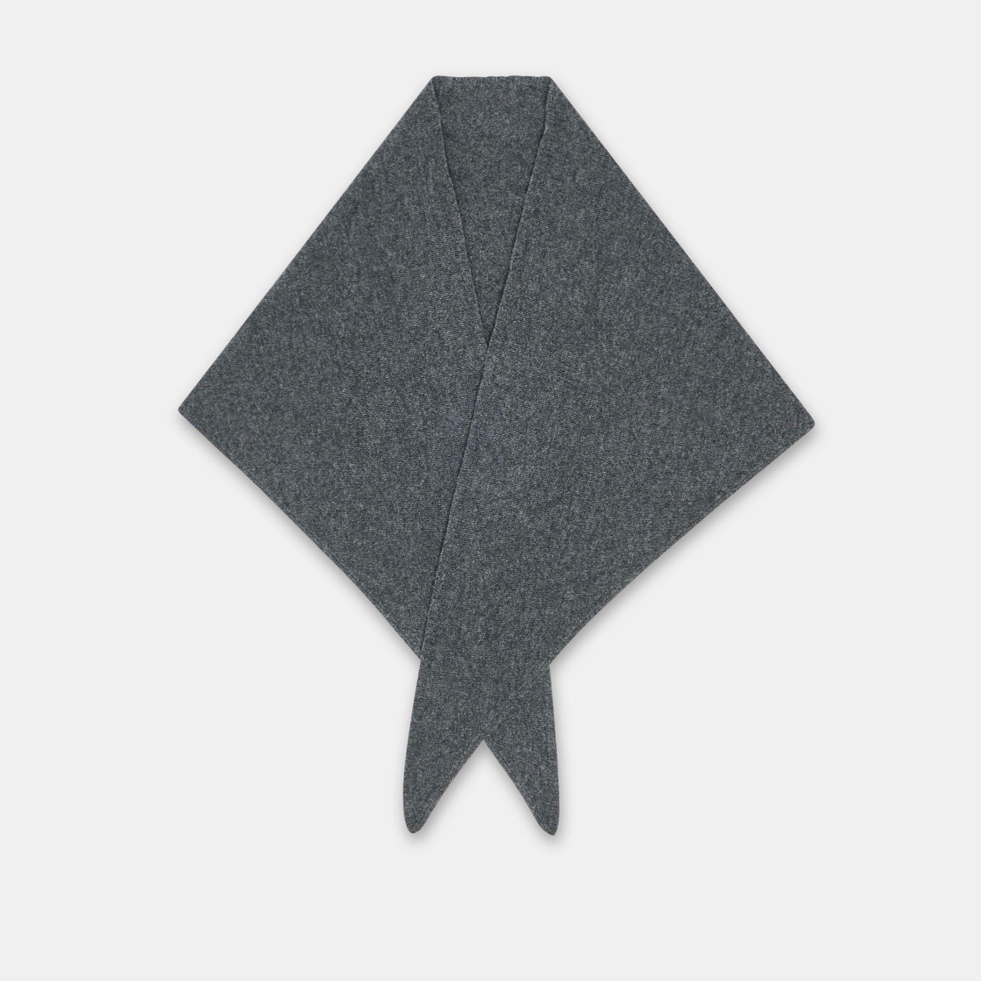 TRIANGLE SCARF DARK HEATHER GREY