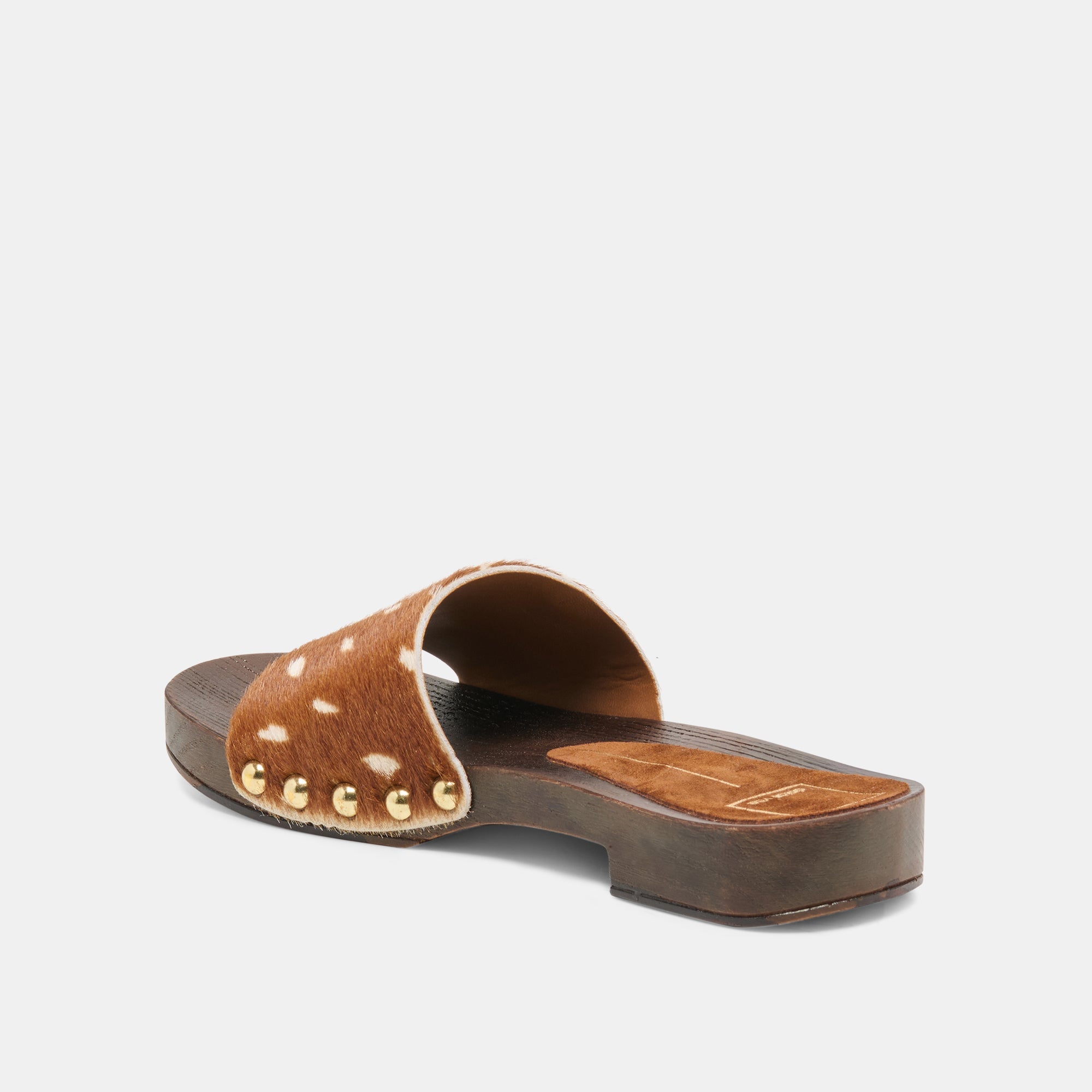 SYMONE SANDALS CHESTNUT CALF HAIR
