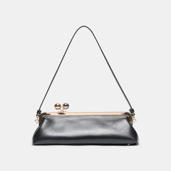 AMBRIAA SHOULDER BAG BLACK LEATHER