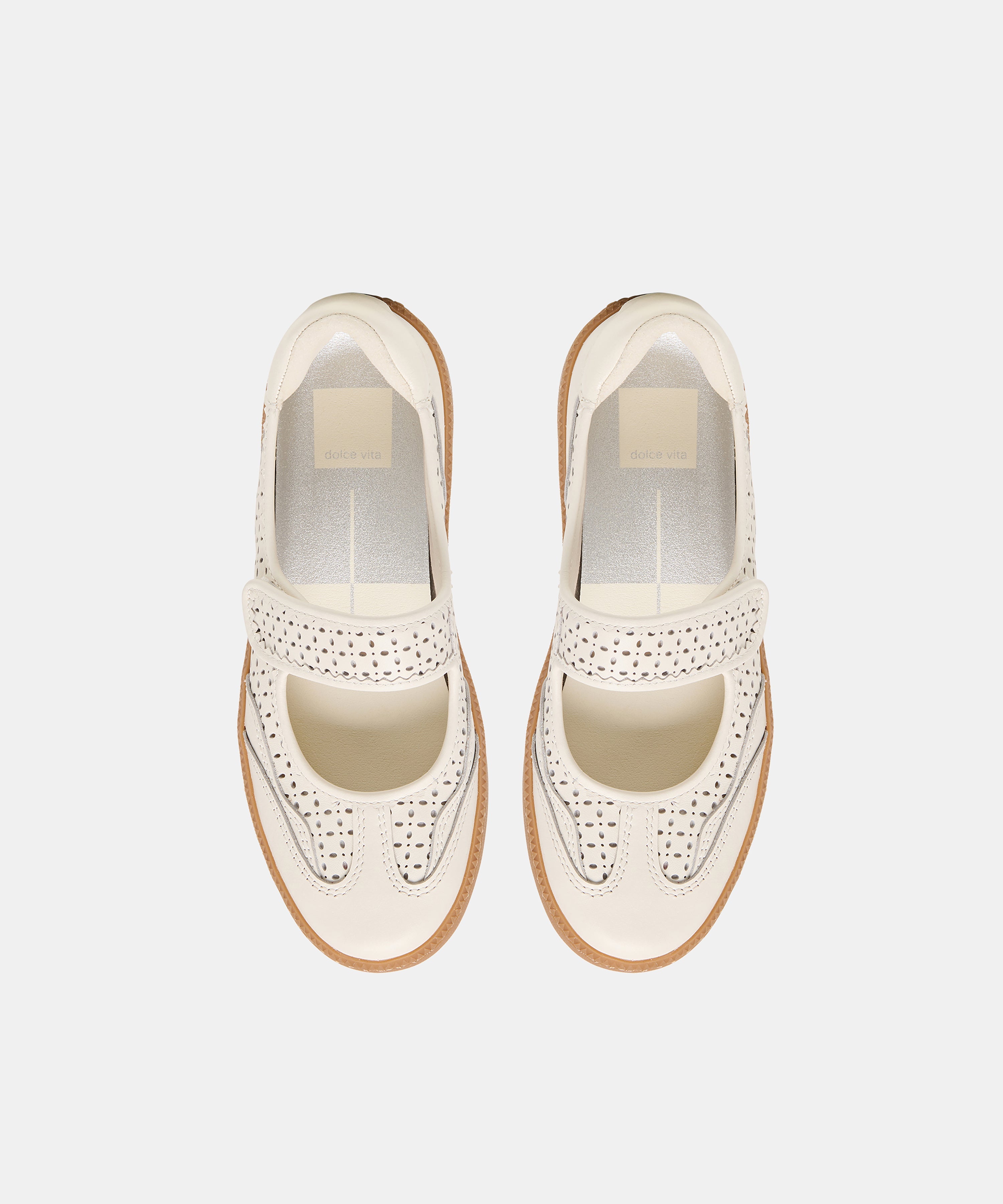 NANET SNEAKERS WHITE PERFORATED LEATHER