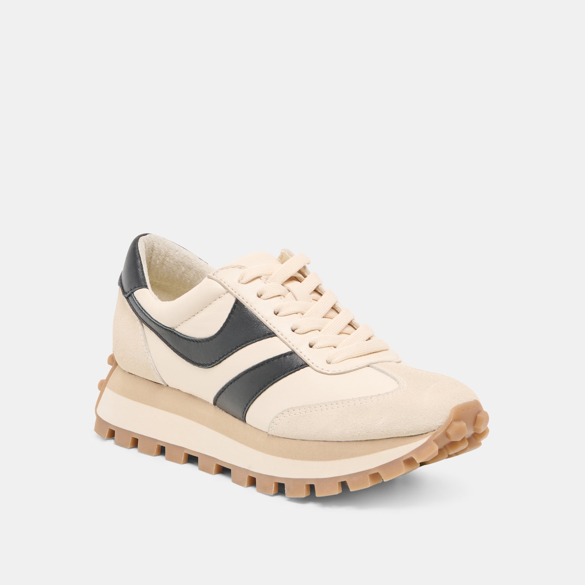 TRESA SNEAKERS WHITE BLACK LEATHER