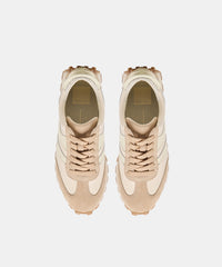 TRESA SNEAKERS WHITE GOLD SUEDE