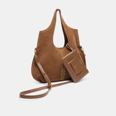 SONORA TOTE MID BROWN SUEDE