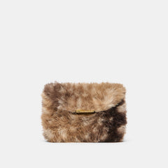 BRINDI CROSSBODY WALLET FAWN FAUX FUR