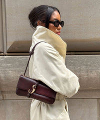 ALICE SHOULDER BAG BROWN CHERRY LEATHER